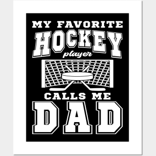 My Favorite Hockey Player Dad Parent Text Posters and Art